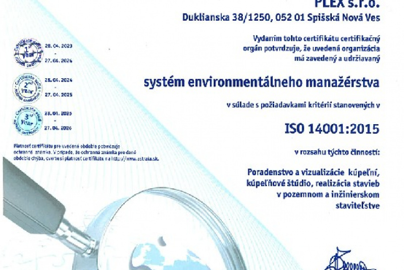 Novinky / EMAS certifikácia - foto Novinky / EMAS certifikácia - foto